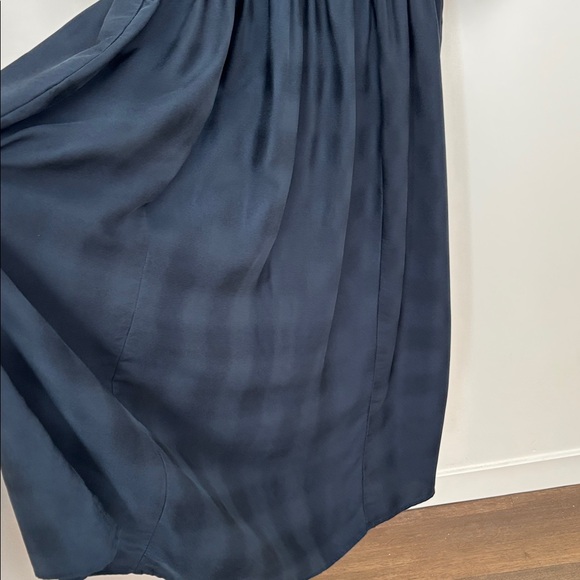 Natalie Martin Hayley Peasant Style Navy Blue Maxi Dress rear Tie Closure - Picture 8 of 16